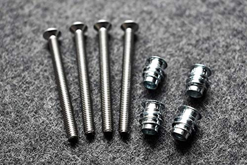 Nectite Stabile Gitarre Hals Befestigung: Bolt-On Neck Guitar Schrauben und Muffen für Strat,Tele und Bass (40mm)