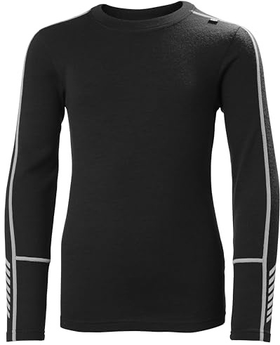 Helly Hansen Júnior Unisex Conjunto de peso mediano Jr Lifa Merino, Negro, 14