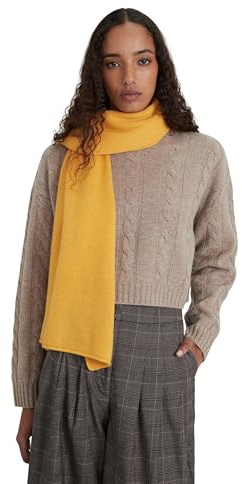 Style & Republic Kaschmir Schal Damen aus 100% Cashmere - dein kuscheliger Premium Schal für stilvolle Herbst- & Winter-Momente - Senfgelb