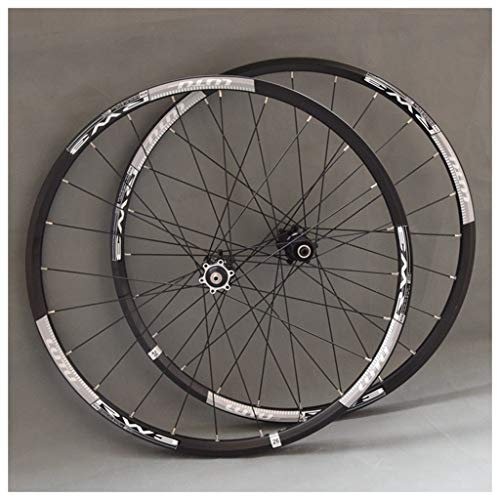 Fahrrad Laufradsatz MTB Fahrradradsatz 26/27,5/29 Doppelwandiger Leichtmetallrand Scheibenbremse Vorder- Und Hinterräder Für Fahrräder QR 7-11 Geschwindigkeit Kassettenhubs Abgedichtetes Lager