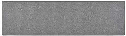 vidaXL Teppichläufer Teppich Läufer Flurteppich Küchenläufer Küchenmatte Wohnzimmerteppich Küche Flur Schlafzimmer Dunkelgrau 80x300cm Nadelvlies