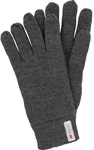 Indicode Herren Jason Strick Handschuhe Fingerhandschuhe Fleece Futter | Warme Unisex Handschuhe mit Fleece-Futter, Winterhandschuhe, Outdoorhandschuhe, Fingerhandschuhe für Männer & Frauen