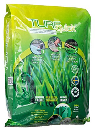 Rasenvlies | 3 mal 10m²-Pakete | 0,8m x 12,5m pro Paket | abbaubare Rasenmatte für Zierrasen mit integriertem Samen und Dünger
