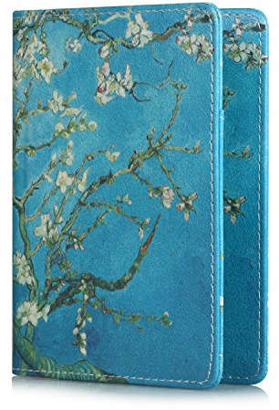 HEISHAYU Reisepasshülle - Damen Reisepass Schutzhülle Geeignet für Ausweise, Kreditkarten, Reisedokumente,Blumen