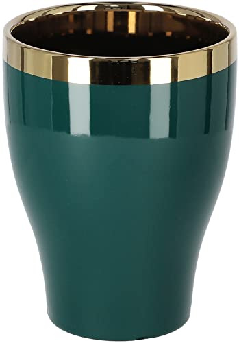 KOTARBAU® Keramik-Blumentopf Übertopf Grün-Gold Hoch 123 mm