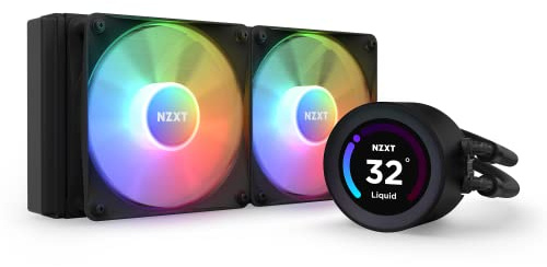 NZXT Kraken Elite 240 RGB - RL-KR24E-B1-240mm AIO CPU Liquid Cooler - Customizable 2.36 LCD Display for Images, Performance Metrics and More - High-Performance Pump - 2 x F120 RGB Core Fans - Black