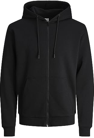 Jack & Jones Homme Jjebradley À Capuche Zippé Noos Veste Sweat-Shirt, Noir, S EU