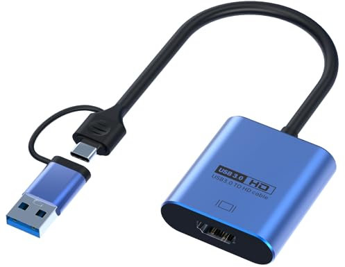 suckoo Replacement 2 in 1 USB3.0 TYPEC to HDMI Cable Adapter External Graphics Card Compatible Computer Host Laptop Mac USBC External HDMI Monitor TV Projector Converter 1920@1080P