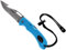 ‎Cressi Chaku Knife Blue, Coltello Subacqueo con Doppia Seghettata e Liscia Unisex Adulto, Blu/Lama Inox, Unica