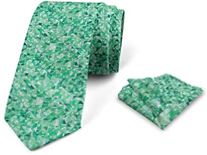 Wpamlrta Juego de corbata verde lima para hombre, pañuelo para novio, fiestas, bodas y todas las ocasiones, Verde Mar, Taille unique