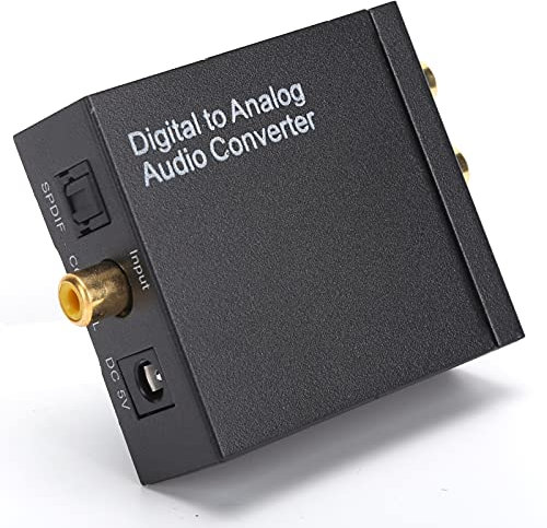 Adattatore Juroupi da 3,5 Mm Convertitore L/R Ottico Digitale da Coassiale Ad Analogico per la Commutazione Professionale Domestica (Host + cavo USB + cavo in fibra ottica +