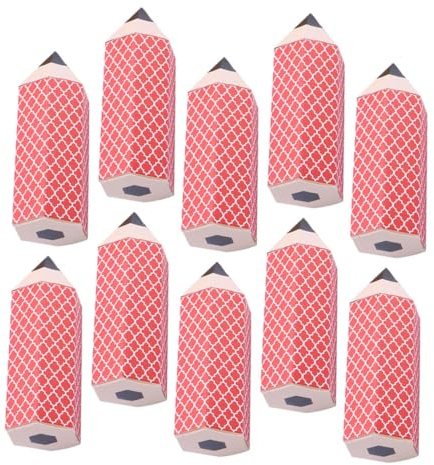 ABOOFAN 10stücke Niedliches Federmäppchen mit Ästhetische Verpackungsbox Farbenfrohe Faltbox für Snacks Geeignet für Schule und Zuhause