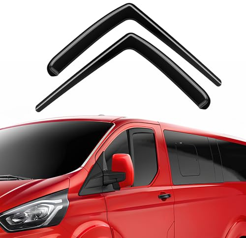 GEARCELL 1 Pair Wind Deflectors Window Vent Visors Rain Guards for Ford Transit Custom/Tourneo Custom 2012-2024 Rain Shield Shade Replacement