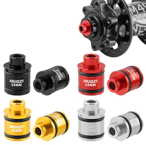 Yundxi Fahrrad Steckachse Adapter MTB 12/15mm zu 9 mm Schnellspanner Umbauadapter für MTB/Rennräder Reitzubehör