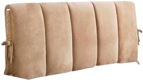 Gepolstertes Kopfteil-Kissen für Metallbett, langer Bett-Kissenbezug für Doppelbett, Wandkissen, Kopfteilbezüge (#braun, 120 x 55 cm)