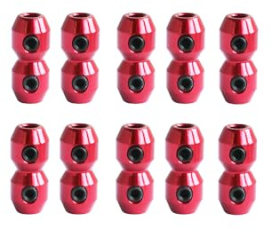 10 Pack Go Kart Throttle Cable Clamp with Double Screw Bullet Type for Kart Racer Parts & Accessories (Red)