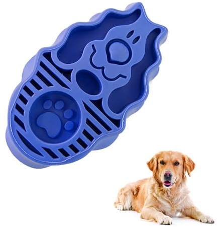 1Pcs Dog Grooming Brushes, Dog Bath Brush, Bath Cleaning, Soft Massage, Dog Brush for Combing and Removing Loose Undercoat or Shedding Hair, Suitable for Long-Haired and Short-Haired Puppies (Blue)