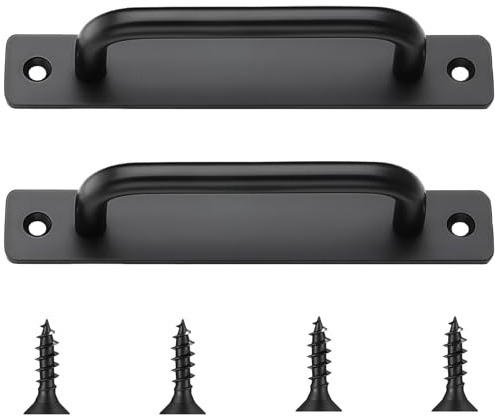 Xinsenke 180mm Schiebetür Griffe Schwarz Edelstahl 2er Set Innen Außen