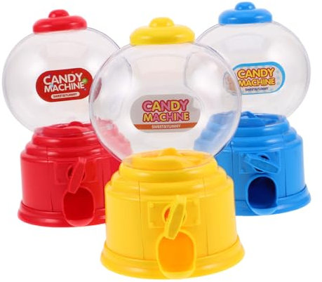 Zerodeko 3pezzi Distributore Di Snack in Plastica Mini Macchina Per Gomme Da Masticare Graziosa Scatola Per Snack Da Tavolo Contenitore Per Dolciumi Per Feste e Riunioni Familiari