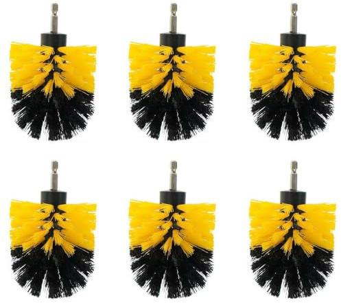 6 Pack Drill Brushes Brush Attachment, Power Scrubber Attachment Kit Drill Brush for Pool Tile, Bathroom Toilet, Ceramic Marble Car Automotive
