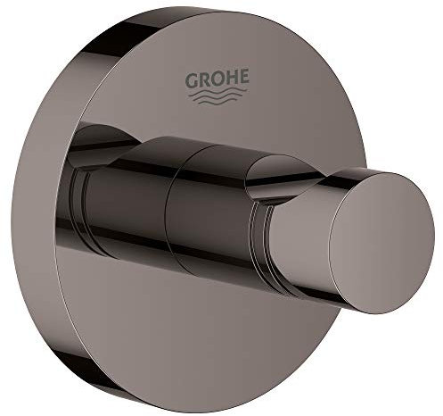 GROHE Essentials - Bademantelhaken (verdeckte Befestigung, langlebige Oberfläche, zum bohren oder kleben), hard graphite, 40364A01