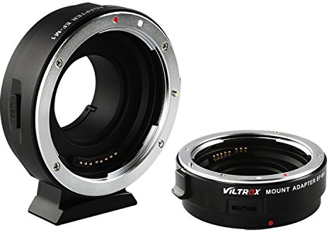 VILTROX EF-M1 Autofokus AF Objektiv Adapter Konverter mit Blendeneinstellung für Canon EF EF EF-S Objektiv auf M4/3 Kameras Panasonic GH5 GH4 GX7 GF7 GM5 Olympus OM-D E-M5 E-M10,mit USB-Schnittstelle