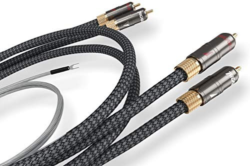 Ricable MT3 Magnus 2 x 3m - Câble Audio RCA Cinch stéréo High-End pour Platines Vinyles