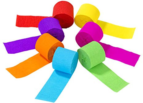 Rainbow Paper Streamers (7Pk)