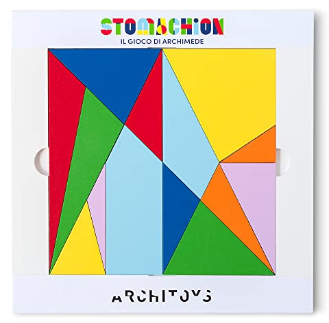 ARCHITOYS | Archimedes Stomachion – träpussel för vuxna och barn – ett riktigt logikspel, långt mer än bara ett tangram –