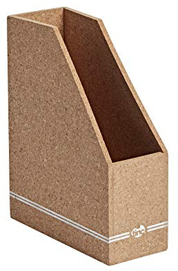 Tinc Authen Zeitschriftenhalter aus Kork, umweltfreundlich, plastikfrei, Schreibtisch-Aufbewahrungsbox, Ordner, 100% recycelbare Materialien tinc