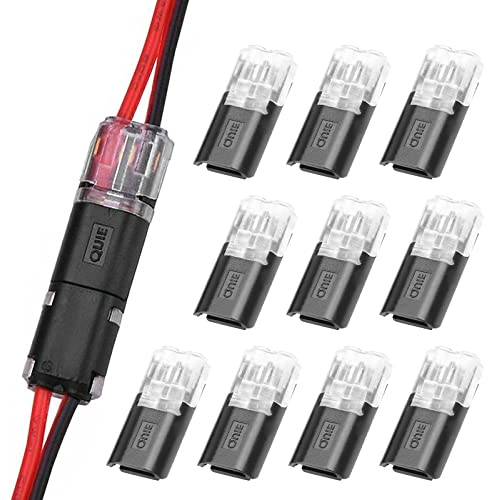 10 Stück 2-polige Auto-Steckverbinder, 18-24 AWG Kabelverbinder, Schnell-Crimpverbinder