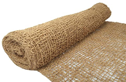 10 x nätmattor av robusta kokosfibrer, 1 x 10 m – maskstorlek 15 x 15 mm