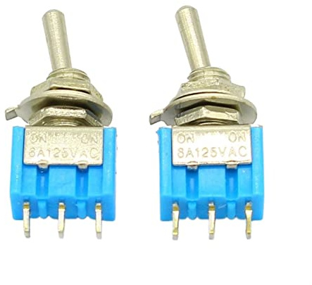 gande 5pcs Mini MTS-102 3-Pin SPDT ON-ON 6A 125VAC Interruttori a levetta in Miniatura