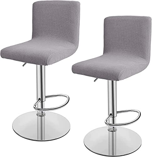 Stretch Barhocker Stuhlhussen Bezüge Barstuhlbezug mit Rückenlehne 2/4/6 Stück Hussen für Barhocker Waschbarer Bar Stuhl-Abdeckung Passend,für Café Schemel Hohe Barhocker Stuhl Bezüge ( Color : #2 , S
