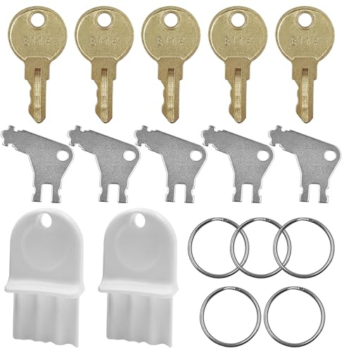 Papierhandtuch- und Toilettenpapierspender-Schlüsselsatz, 12-Teiliger Universal Papierhandtuchspender Schlüssel, Ersatzschlüssel kompatibel für Georgia Pacific, E114/E-114 Toilettenpapierspender