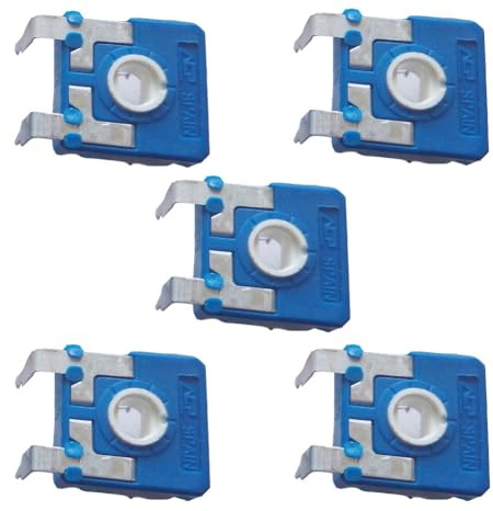 5PCS Vertikales einstellbares Potentiometer 10K/100K Ohm Vertikales Potentiometer-Modul 14MMX14MM CA14NV17.5 Einstellbares Potentiometer Elektronische Komponenten (100K)