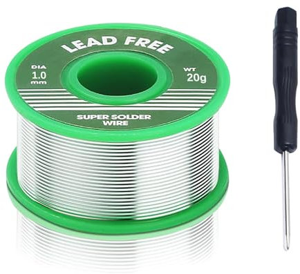 Lötzinn,Lötdraht Elektronik,Lötzinn Draht Lötmittel,Bleifreies Lot mit Kolophoniumkern,Elektronischen Lötkomponenten für Reparatur Heimwerken von elektrischen(20g/1mm)