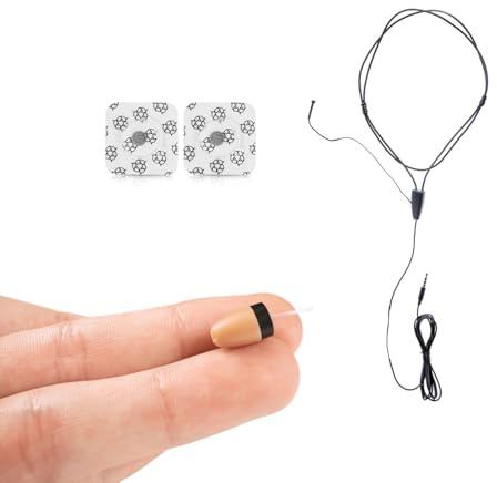 CooMax SpionageKopfhörer Prüfung Mikrofonkabel (VIP Pro Mini + Mikrofon) | Klinke 3,5 mm, Multifunktionstaste, Aufnahmen, Unsichtbar, Kabellose Kopfhörer, Mini Größe, Für Handy, Diskrete Nutzung