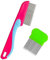 Acooruiteng 2 Pieces Lice Combs Reusable Head Lice Combs Durable Lice Comb Plastic Head Lice Comb Stainless Steel Headlice Comb for Adults,Kids,Dogs,Cats,Head Lice Treatment,Removes Louse