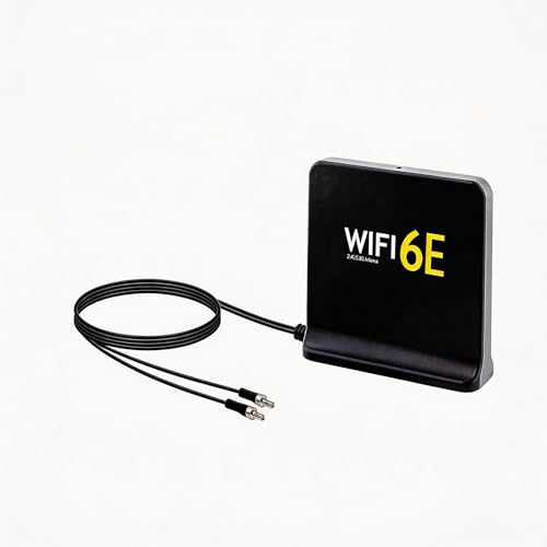12dBi Tri-Band WiFi Antenna with TS9 Connector - Enhanced 2.4GHz, 5GHz, and 5.8GHz Signal Boosting - Includes 6FT Extension Cable & Magnetic Base - Compatible with Nighthawk M6