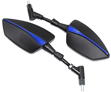 MIAOLISI Motorrad Verstellbare Seitliche Rückspiegel Lenkerendenspiegel Für SV 650 SV650X SV650 S Für SV 650X Alle Jahre Seite Rückspiegel(Blue2)