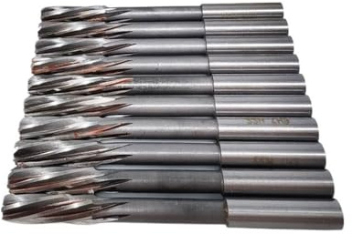 10pcs HSS Spiral Machine Reamer, Diameter 3-12mm H7 Straight Shank Reamer Tool, for Machine Tool Hole Expansion