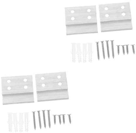 iplusmile 4 Stück Hängendes Dekobrett Französischer Stollenaufhänger kopfteil wandhalterung Wandplatte Z-förmige Aluminiumhalterung Kleiderbügel Bildaufhängesystem französische Klampe