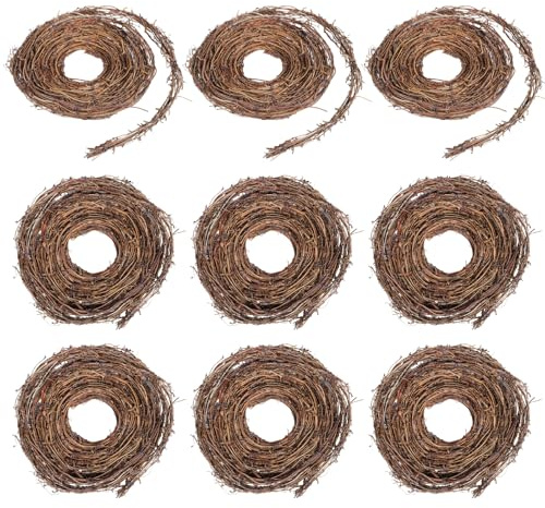 9 PCS Grapevine Garland - DIY Crafts Natural Grapevine Twig Vines, 15 Feet Vines Garland Wreaths for Wedding House Holiday Door Vase Wall Decor