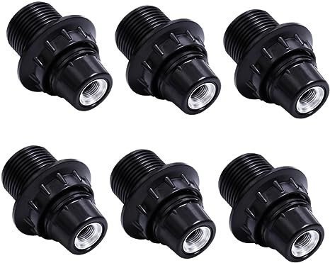 ANDRESLAD Douille De Lampe E14 Autobloquante En Aluminium à Visser, Support De Douille Demi-filetage, Lot De 6 Pièces, Compatible Ampoules à Vis E14, Usage Électrique Et Décoration Intérieure