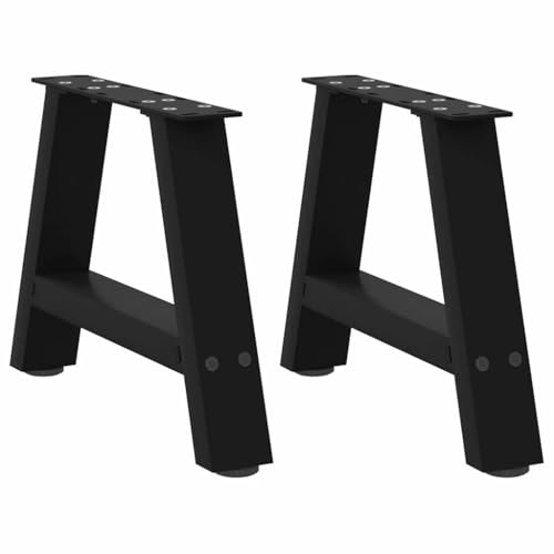 vidaXL Couchtischbeine A-Form 2 STK. Schwarz 30x(30-31) cm Stahl