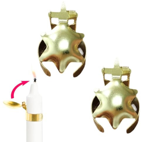HQRKOTM 2 teiliger Kerzenlöscher, kerzenlöscher automatisch für Sicheren Löschen der Kerzenflamme(gold)