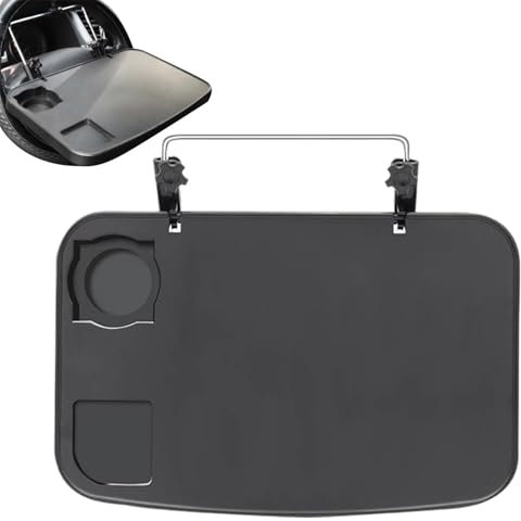 Yianyal Auto-Klapptisch, Klapptisch für Auto | Klappbarer Schreibtisch fürs Auto - Rutschfeste Unterlage, Reise-Autozubehör, Essen, Arbeiten, Laptop-Schreibtisch, Essen, Essen, Rücksitz, Reisetabletts