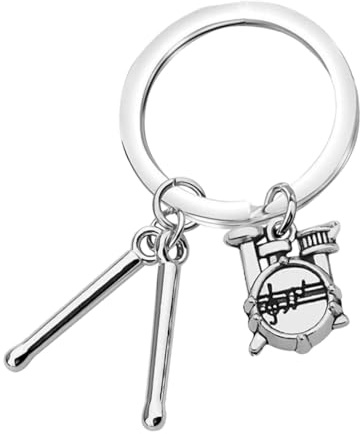 Holibanna Rock Drum Portachiavi Strumento Portachiavi Gioiello Accessori Nappa Vela Moschettone Batterista Batterista