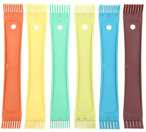 Mobestech 6Pièces Peigne à Ailettes pour Climatiseur Outils de Nettoyage de Radiateur Outil de Redressement Nettoyage pour Ailettes de Condenseur Accessoire pour Entretien de Climatisation